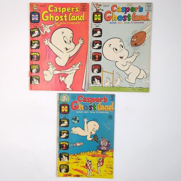 5 Casper Wendy Ghostland Comic Book Lot Harvey Silver Age 60s 70s First Issue - Picture 6 of 10